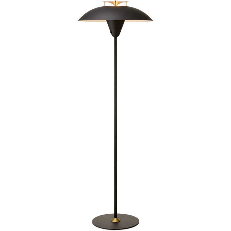 Stepp sort/antik gulvlampe