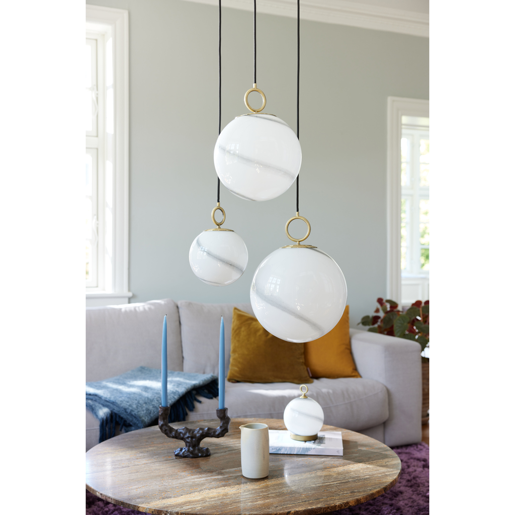 Stockholm pendel ø24 marble grå