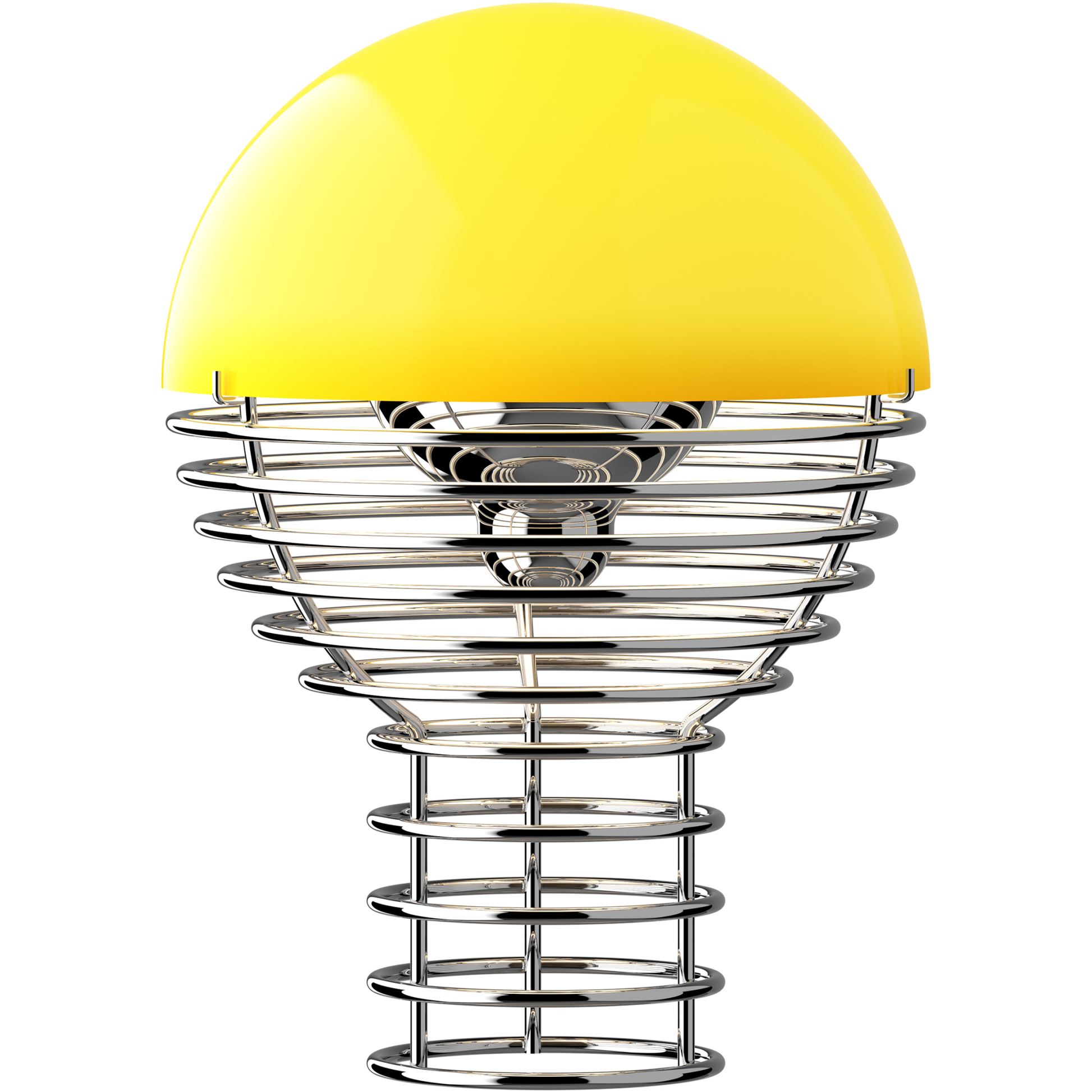 Wire portable bordlampe gul