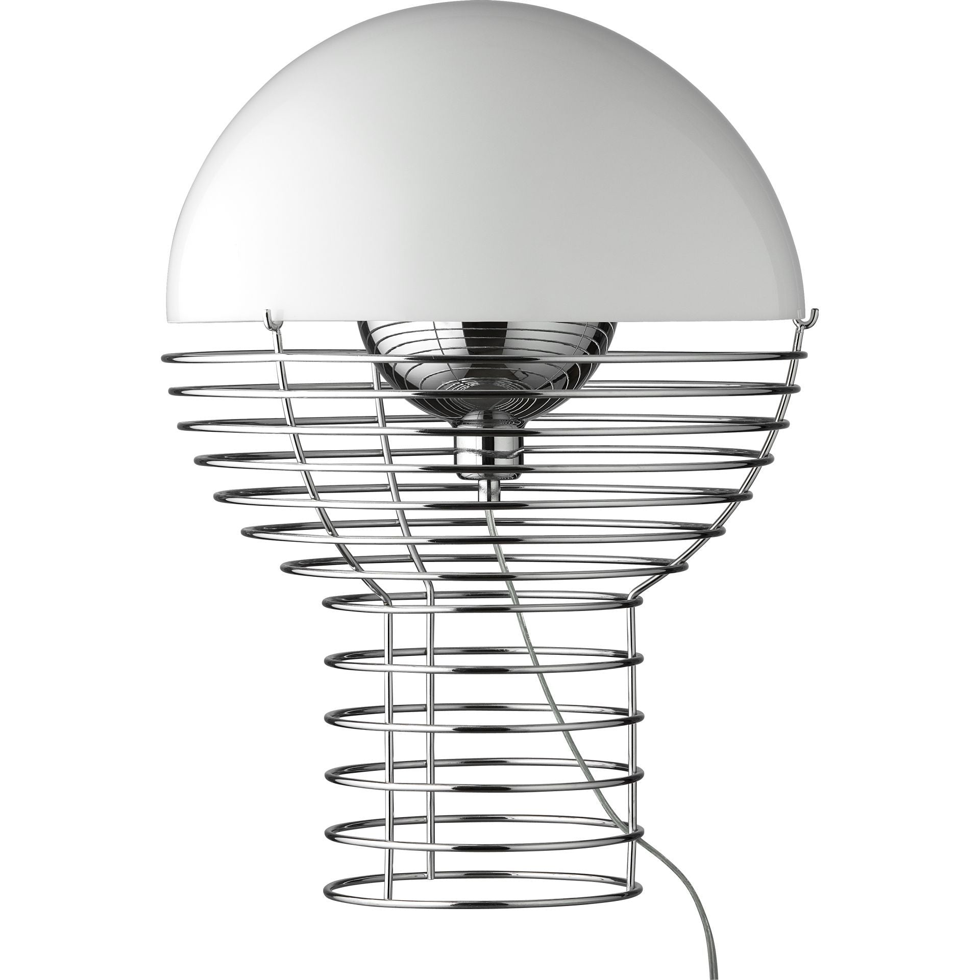 Wire large bordlampe hvid