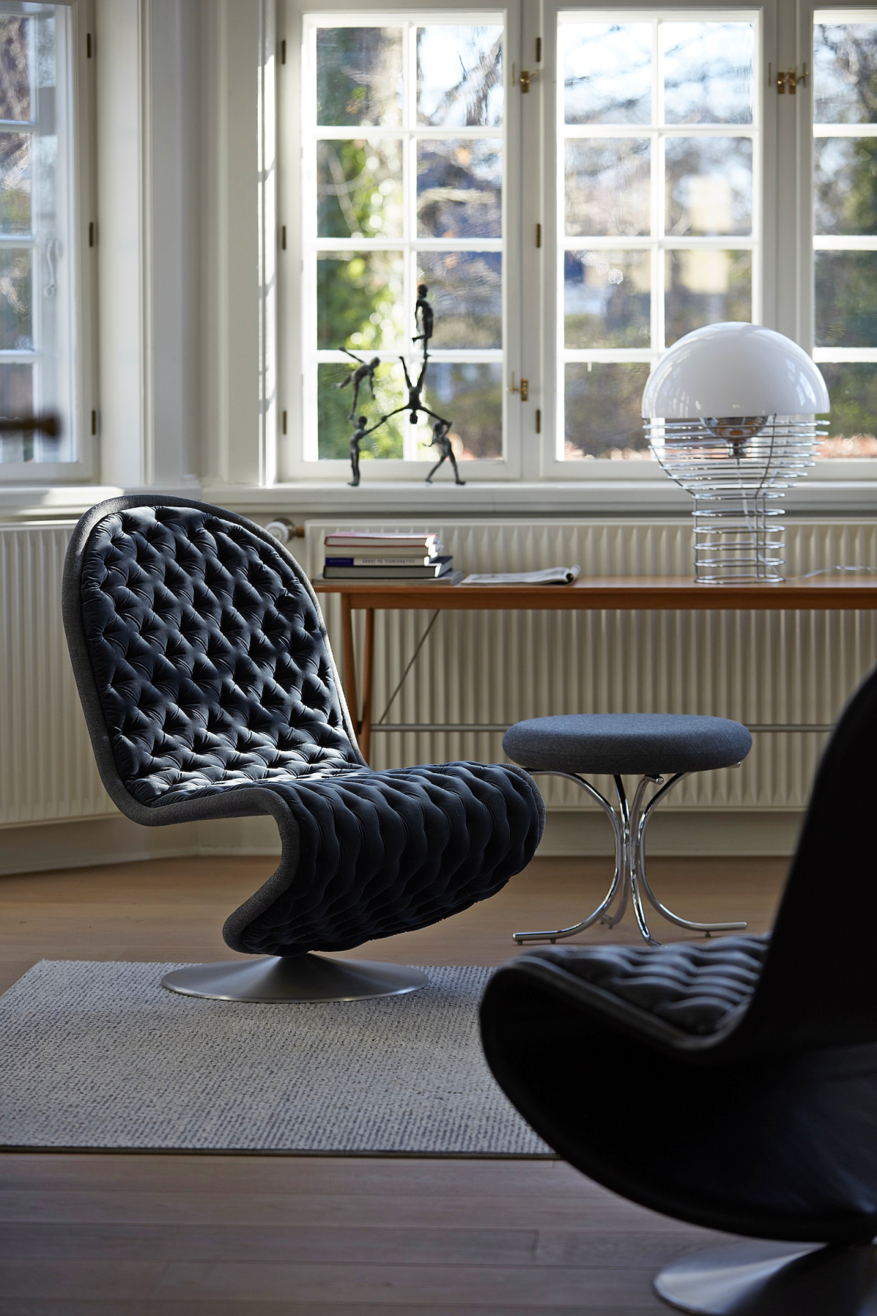 Wire large bordlampe hvid