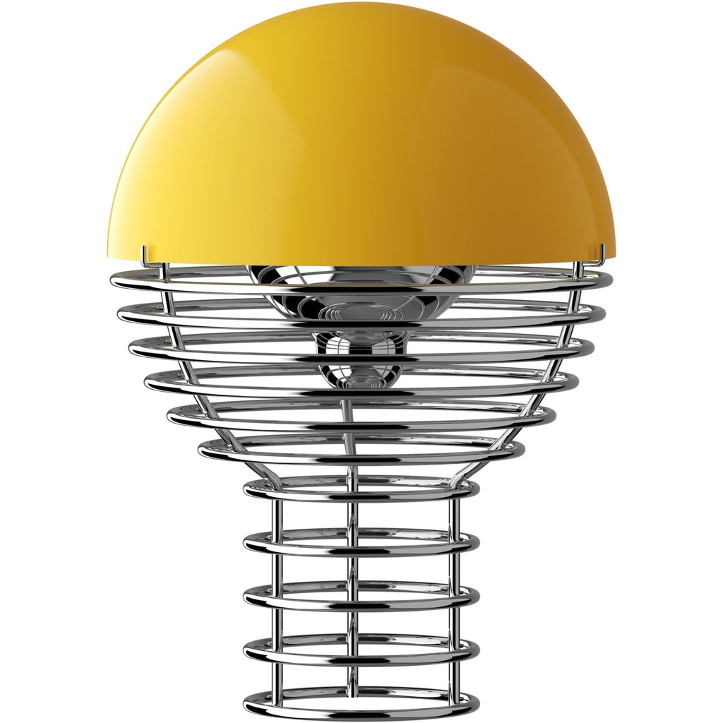 Wire portable bordlampe gul
