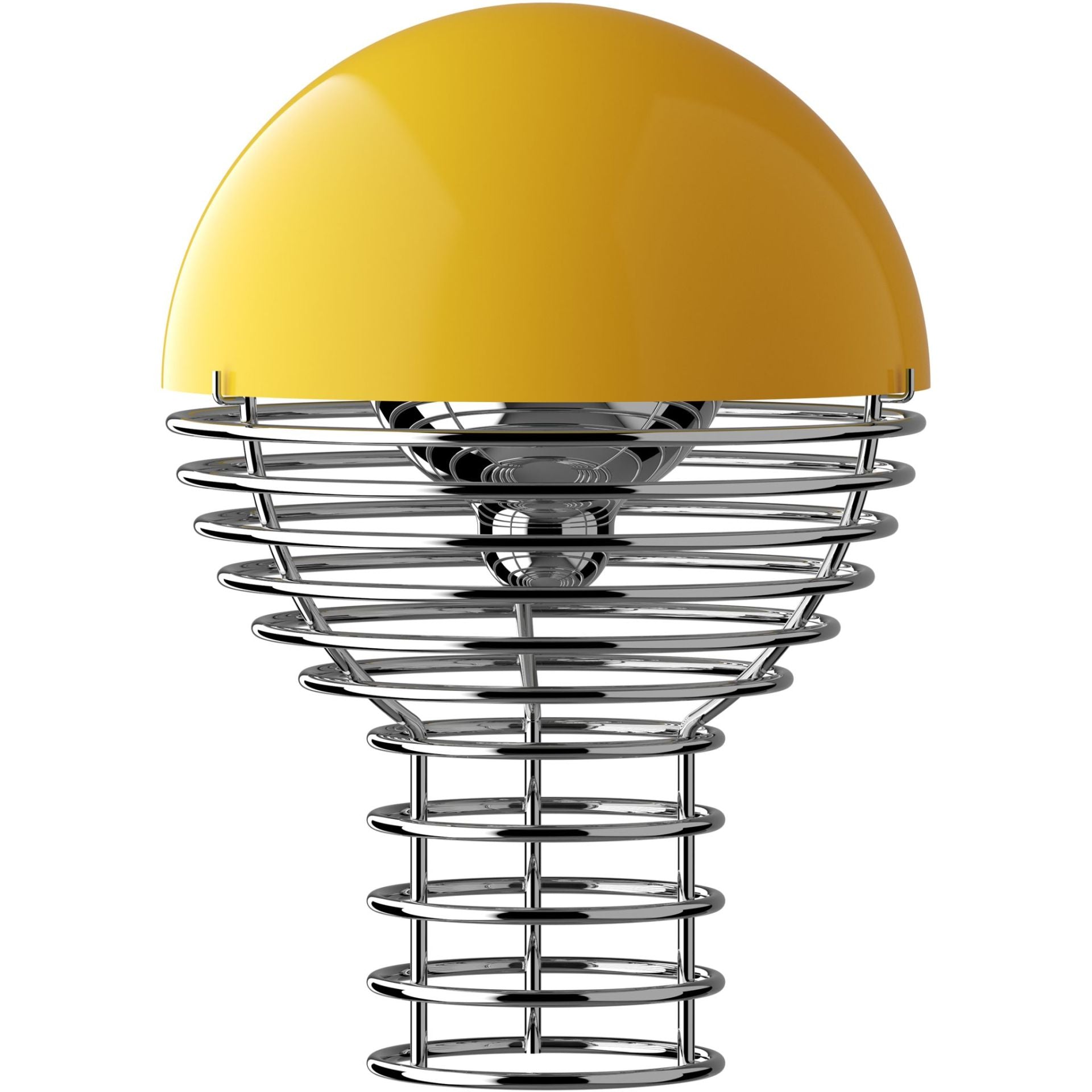 Wire portable bordlampe gul