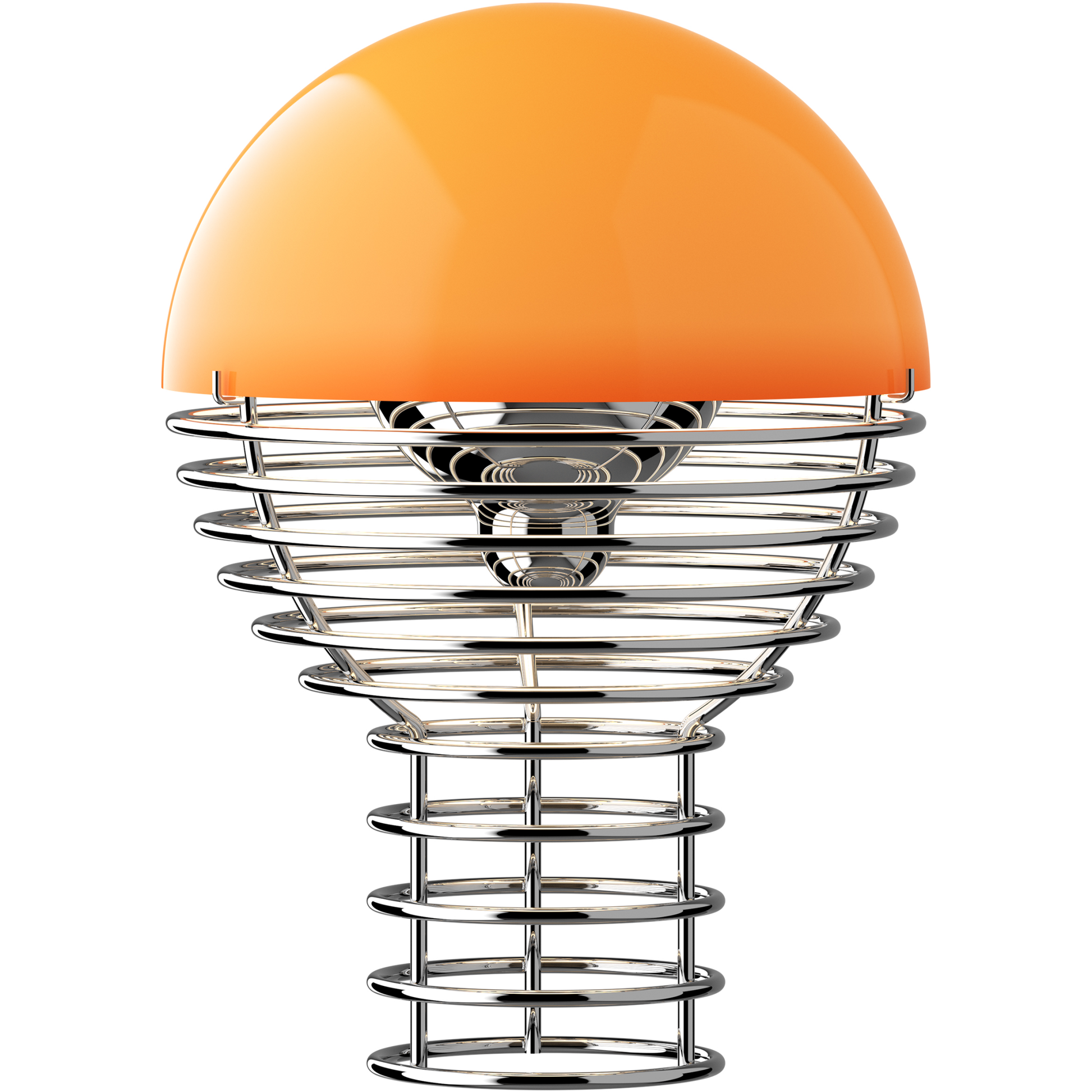 Wire portable bordlampe orange