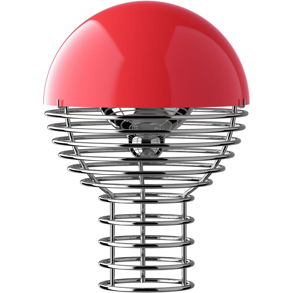 Wire portable bordlampe rød