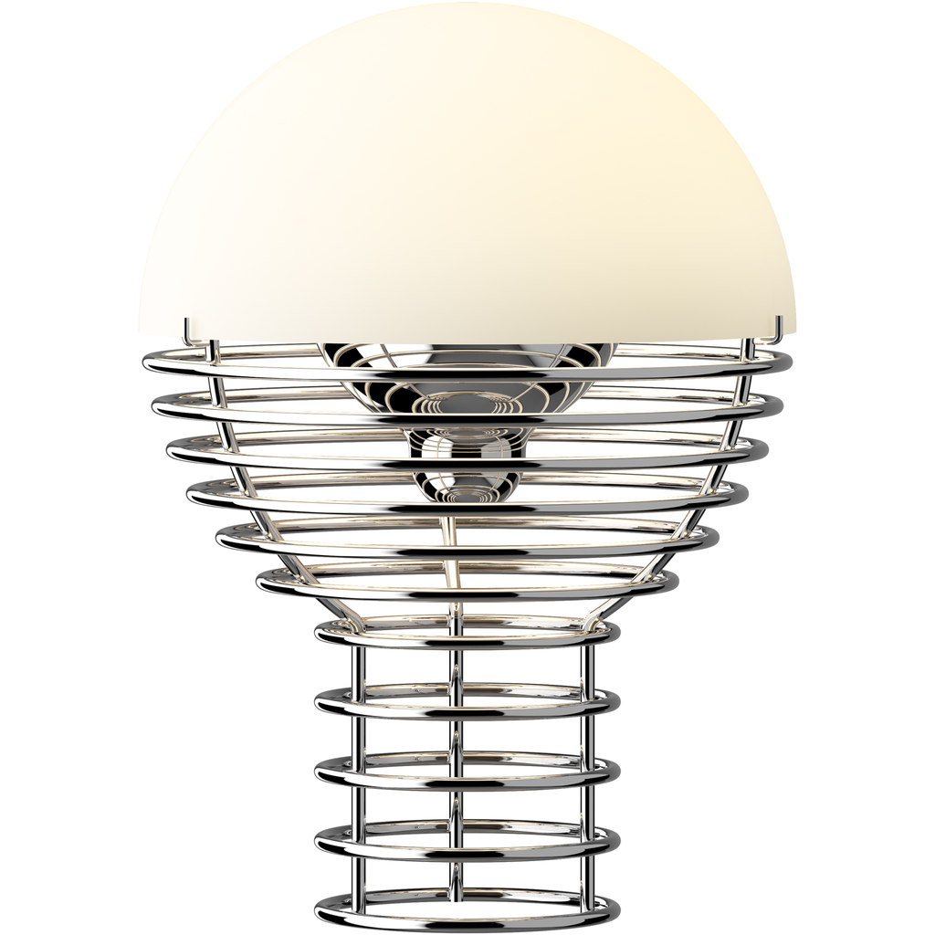 Wire portable bordlampe hvid