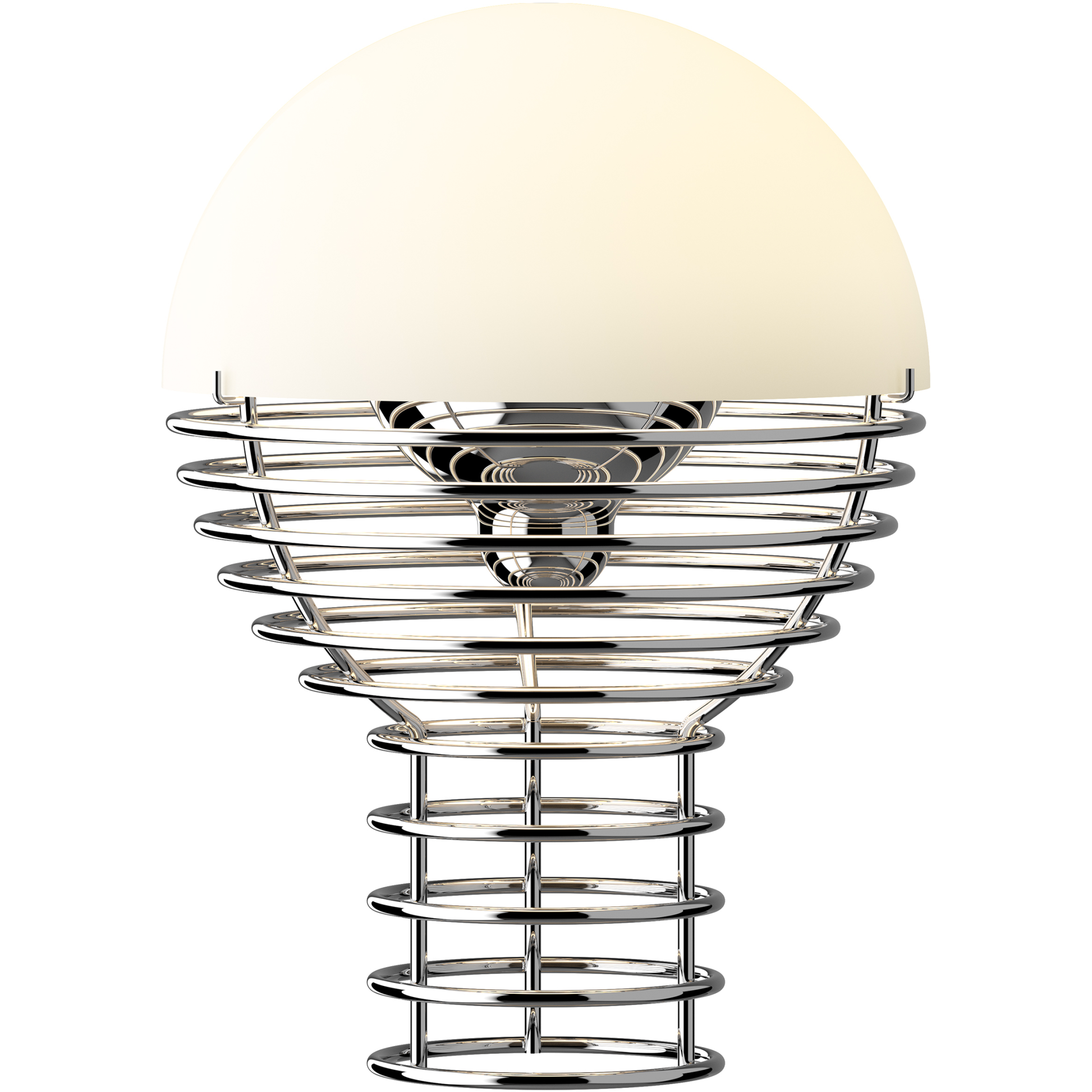 Wire portable bordlampe hvid