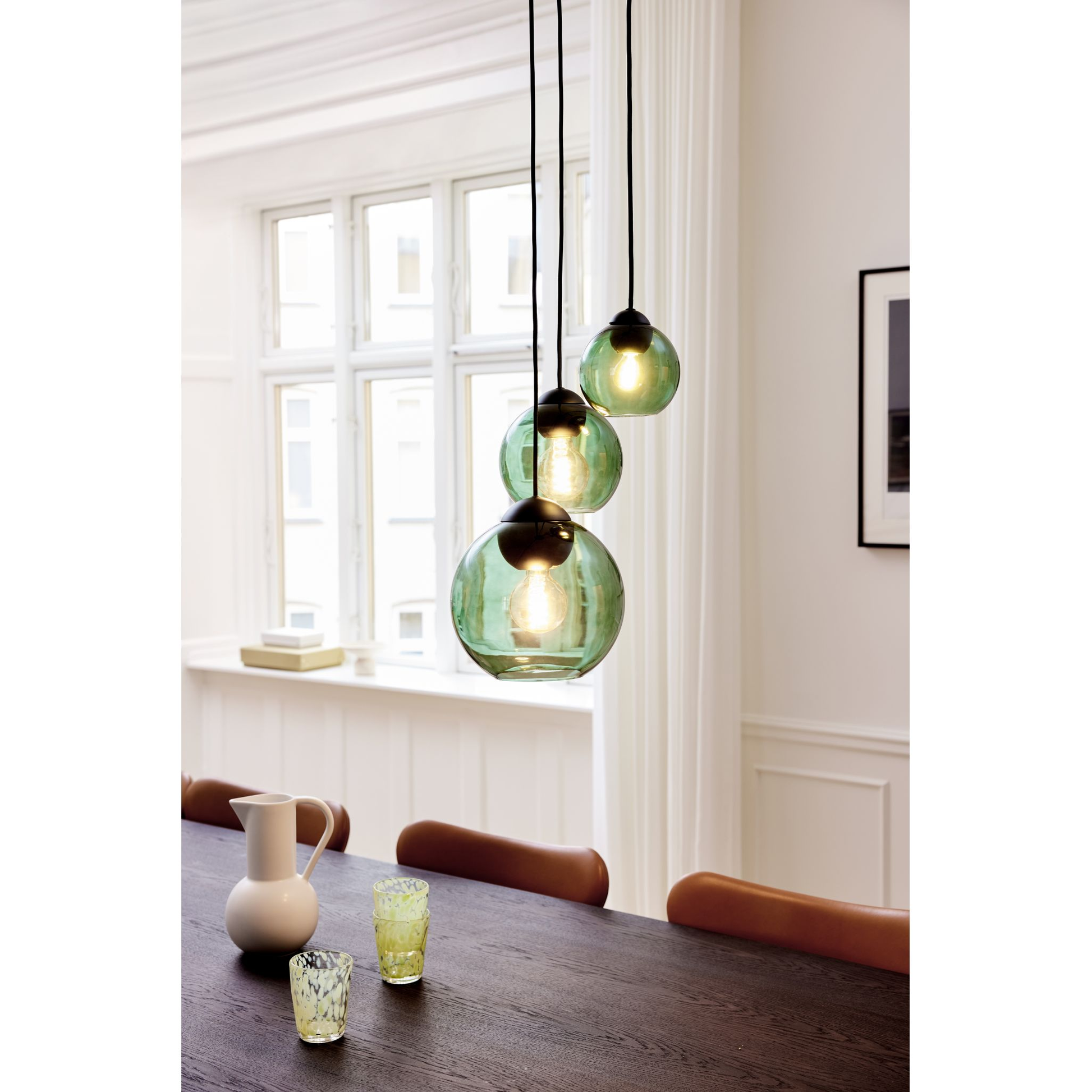 Bubbles Ø14 G9 grøn pendel
