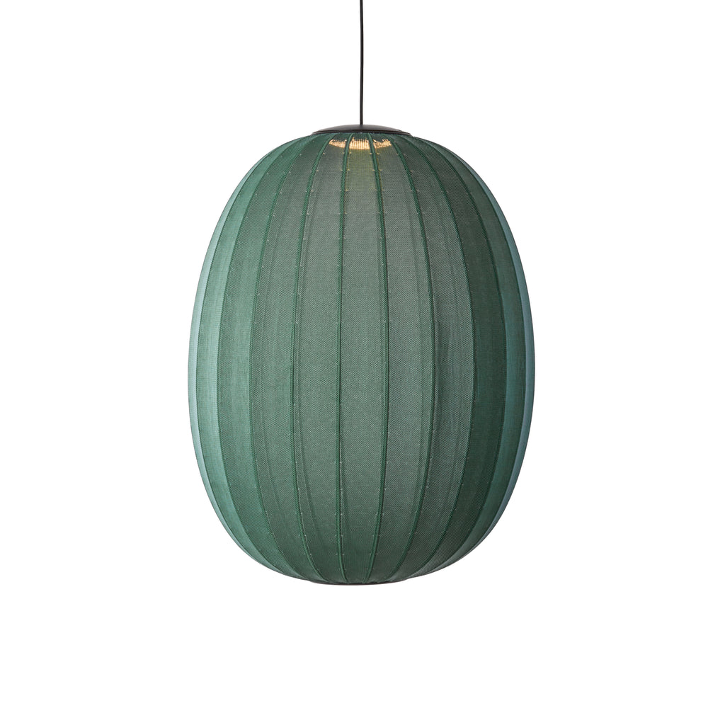 Knit-Wit 65 High Oval Pendant LED, Tweed Green