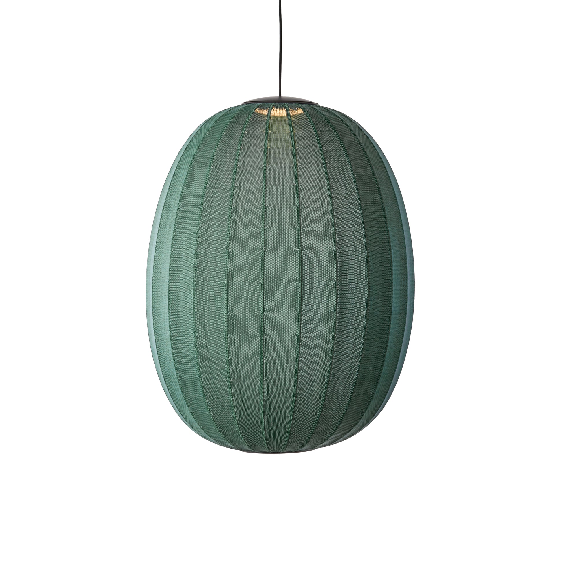 Knit-Wit 65 High Oval Pendant LED, Tweed Green