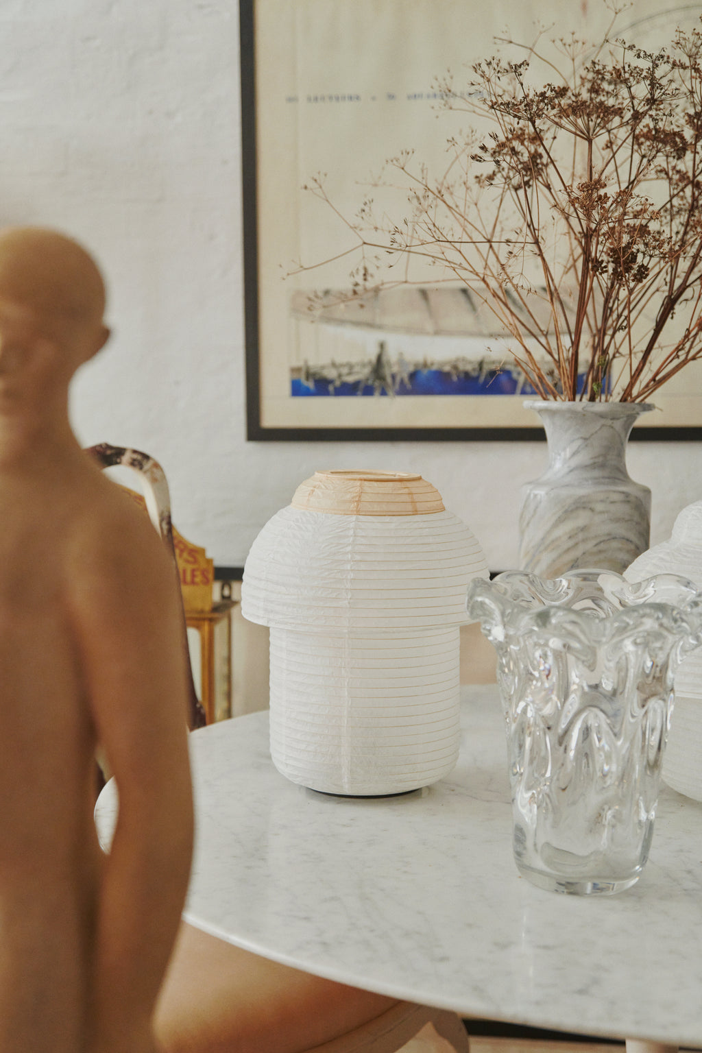 Papier Ø30 Double Table , Soft Yellow