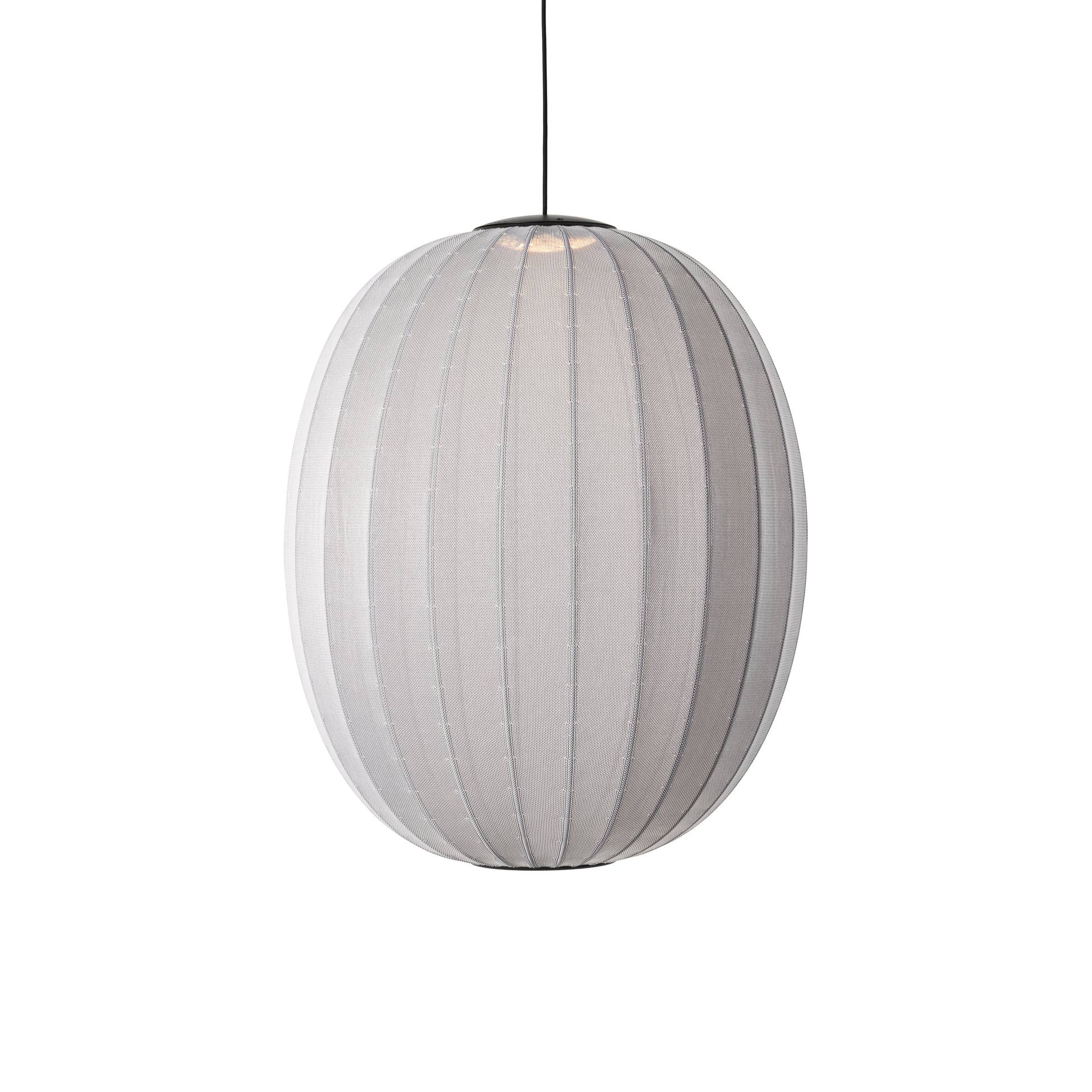 Knit-Wit 65 High Oval Pendant LED, Silver