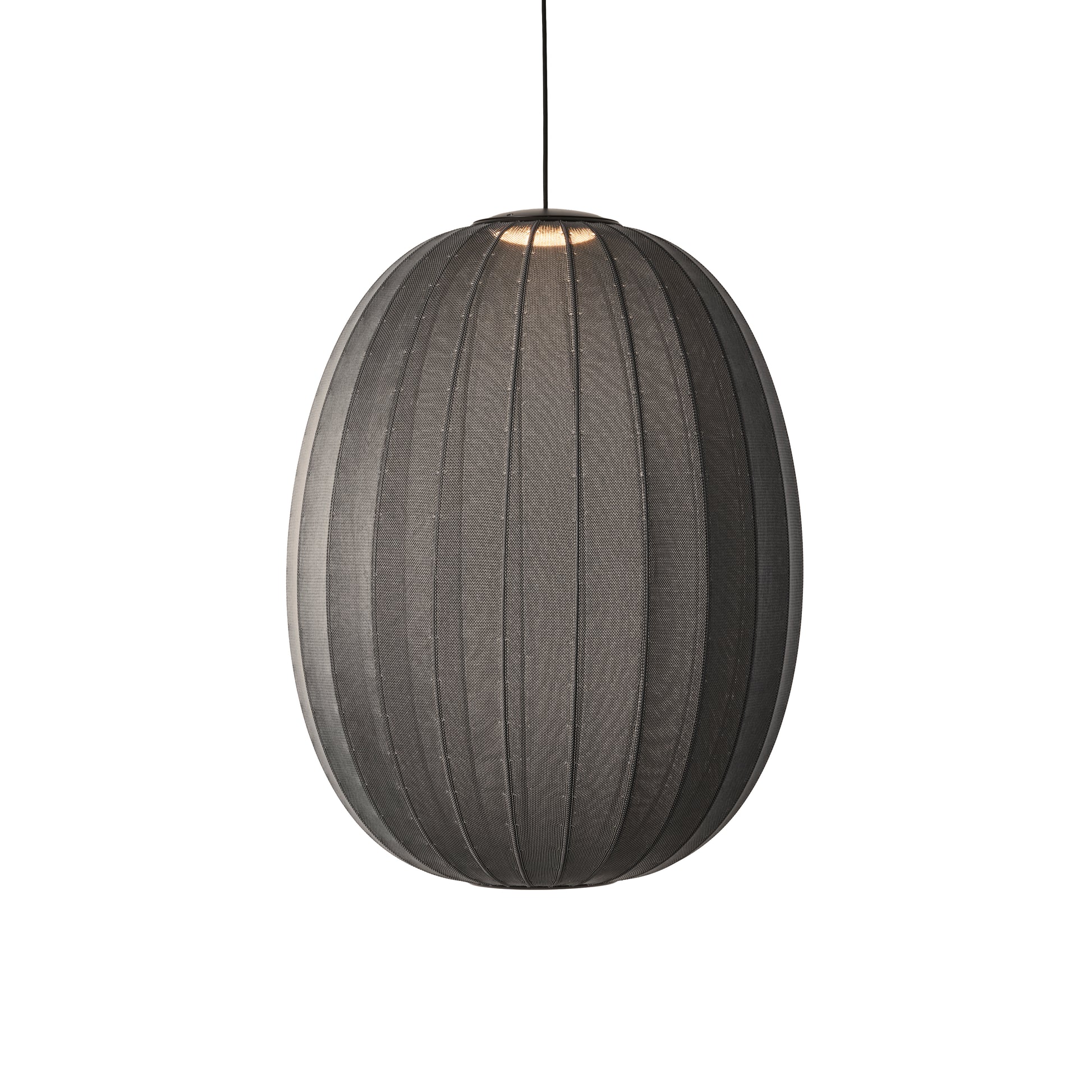 Knit-Wit 65 High Oval Pendant LED, Black