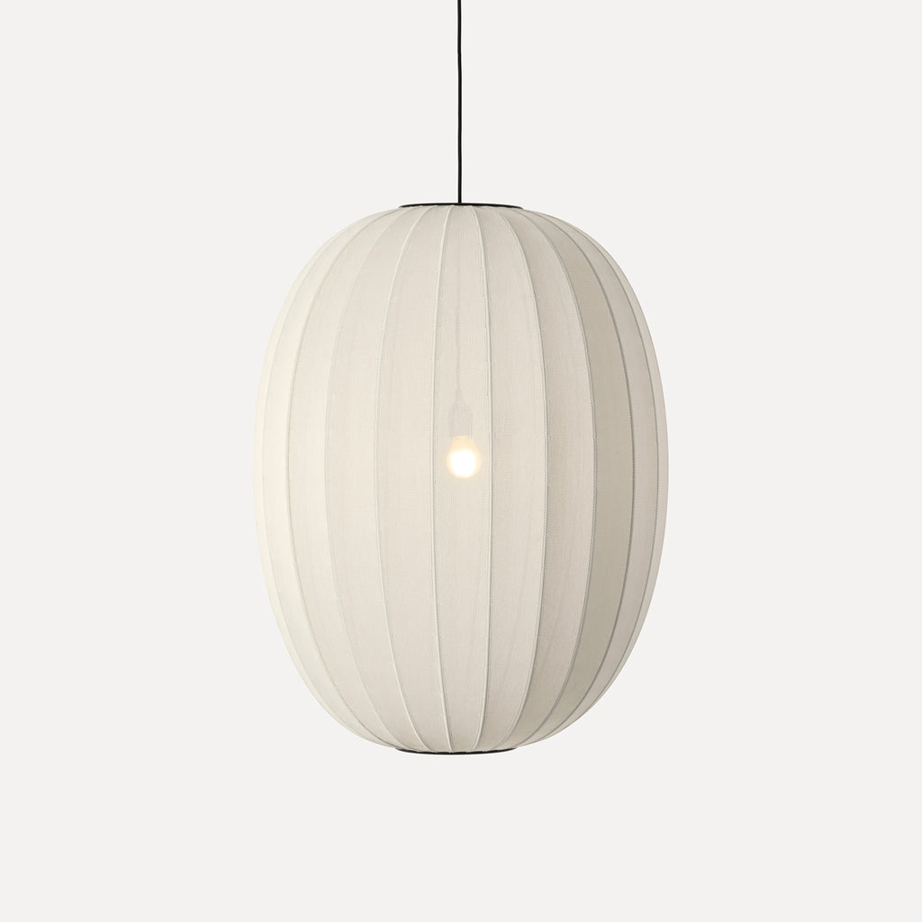 Knit-Wit 65 High Oval Pendant, Pearl White