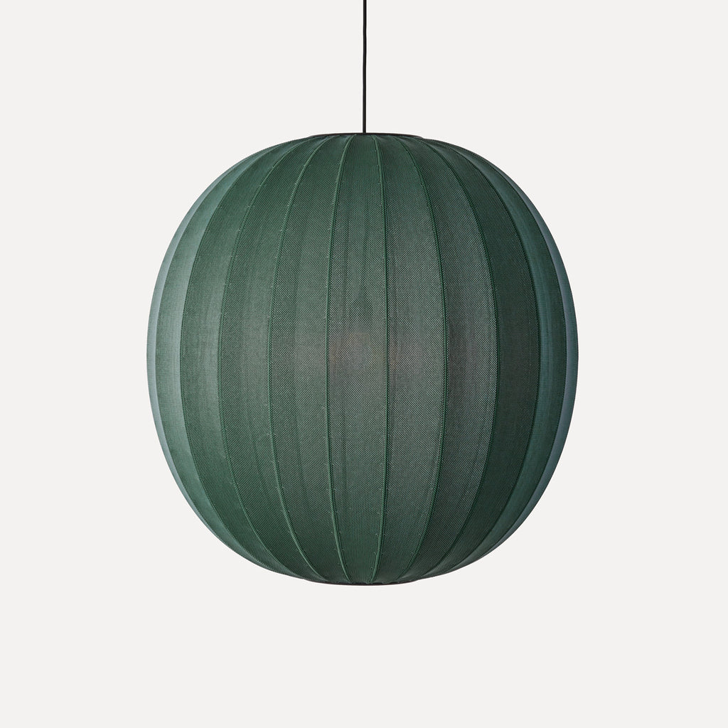 Knit-Wit 75 Round Pendant, Tweed Green