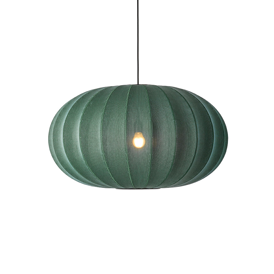 Knit-Wit 76 Oval Pendant, Tweed Green