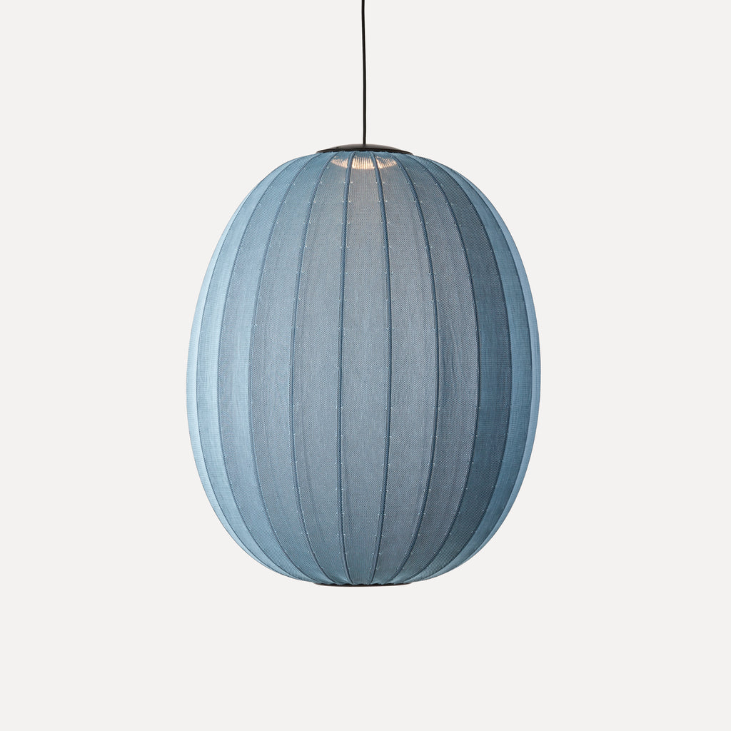 Knit-Wit 65 High Oval Pendant LED, Blue Stone