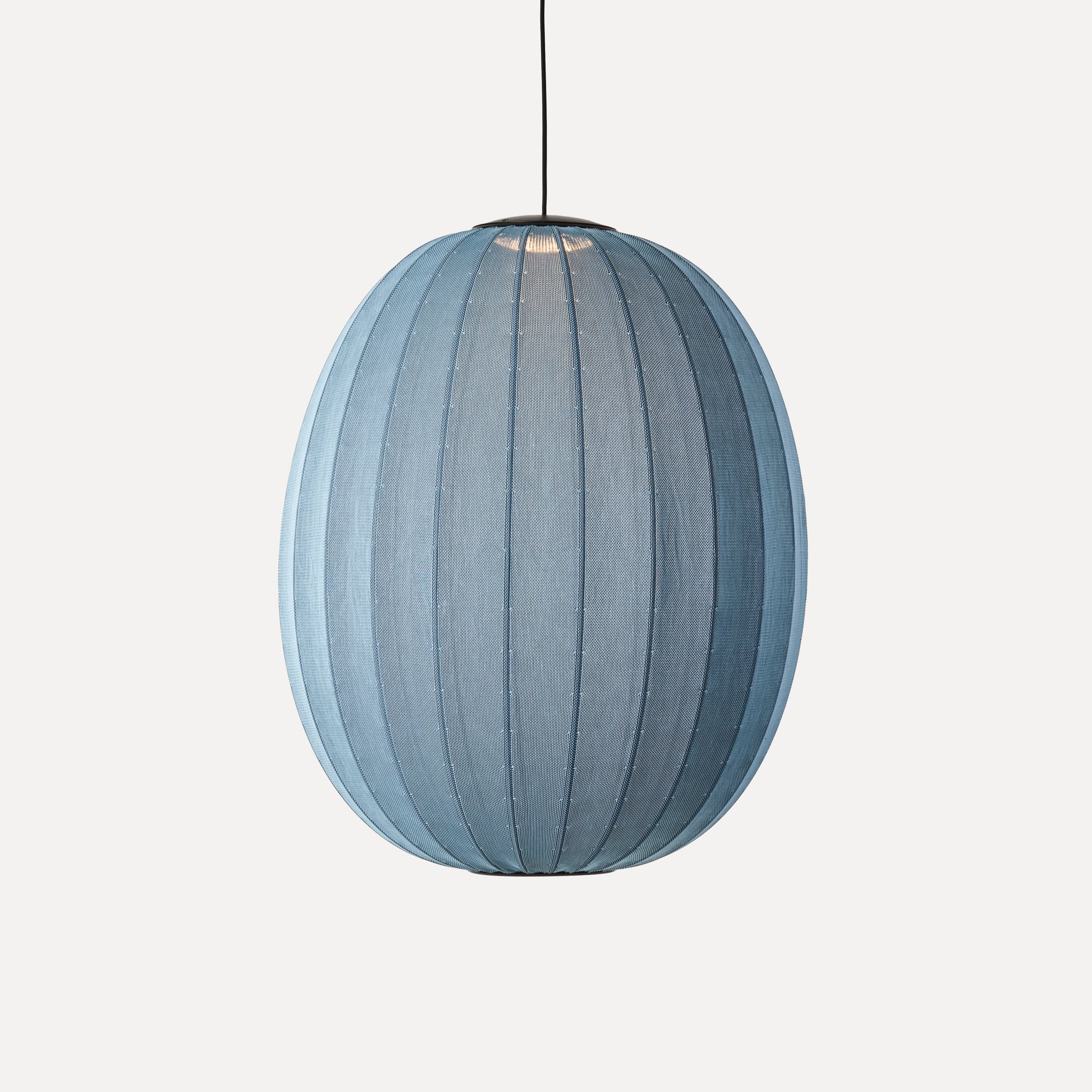 Knit-Wit 65 High Oval Pendant LED, Blue Stone