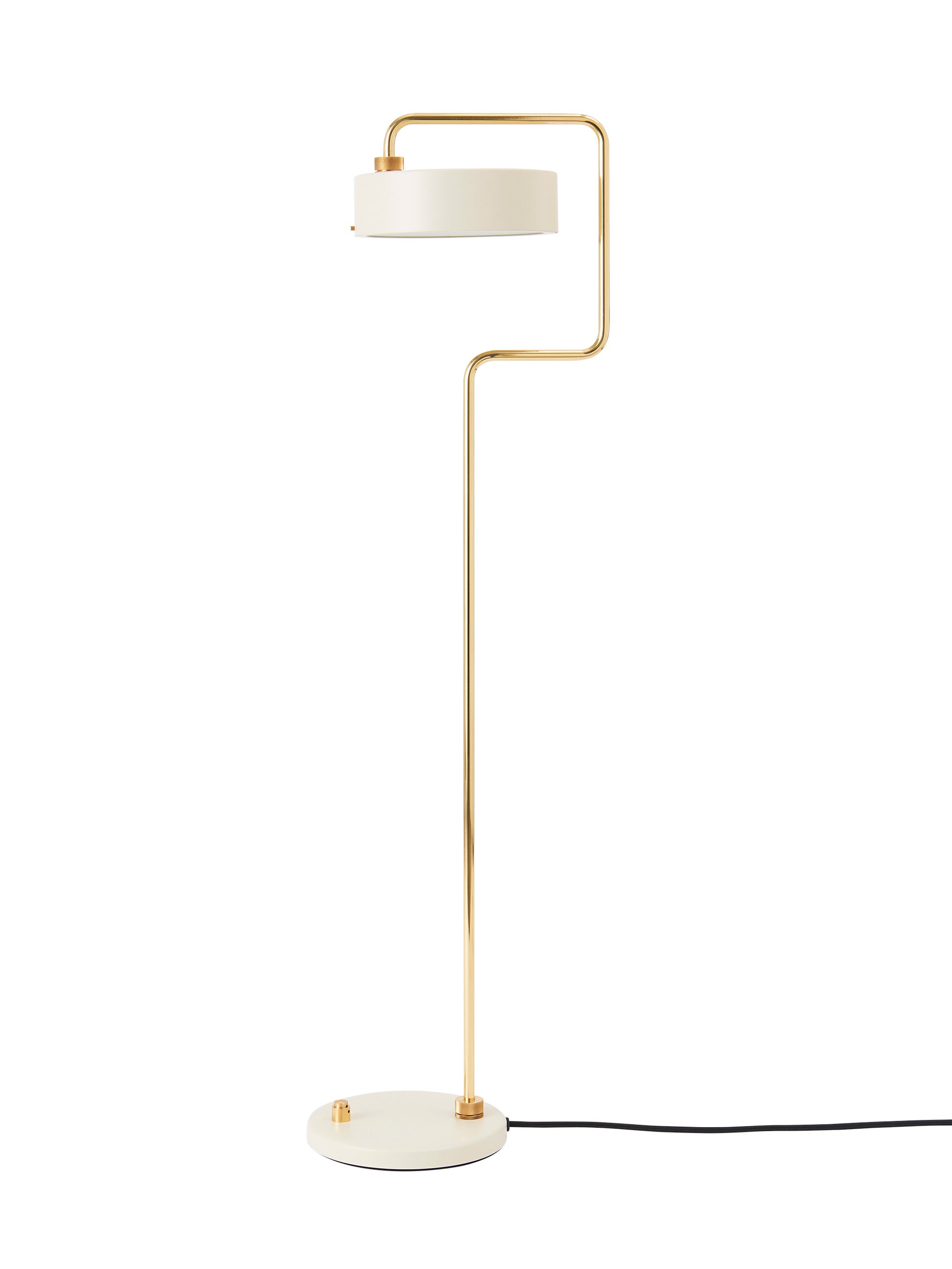 Petite Machine Floor Lamp, Oyster White