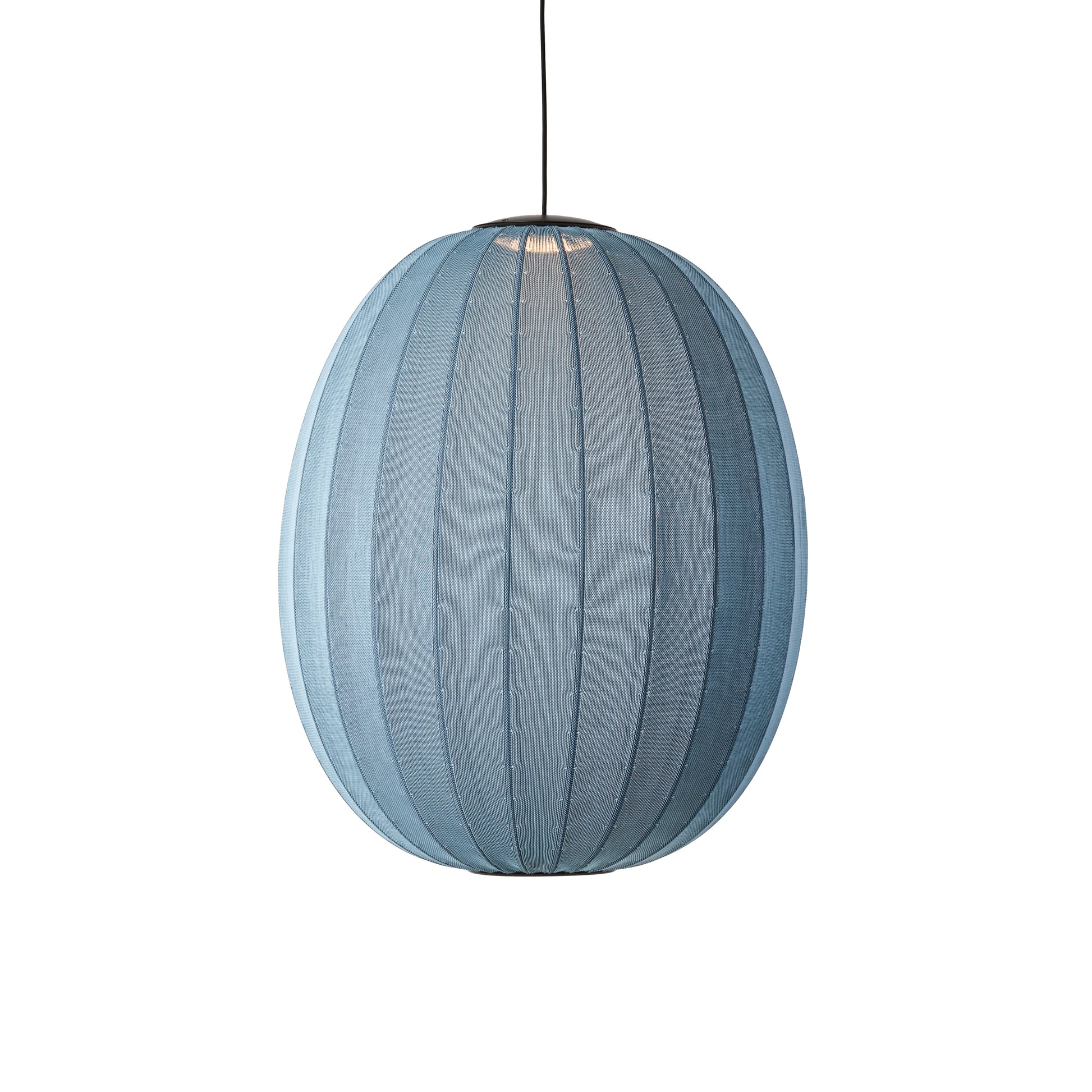 Knit-Wit 65 High Oval Pendant LED, Blue Stone