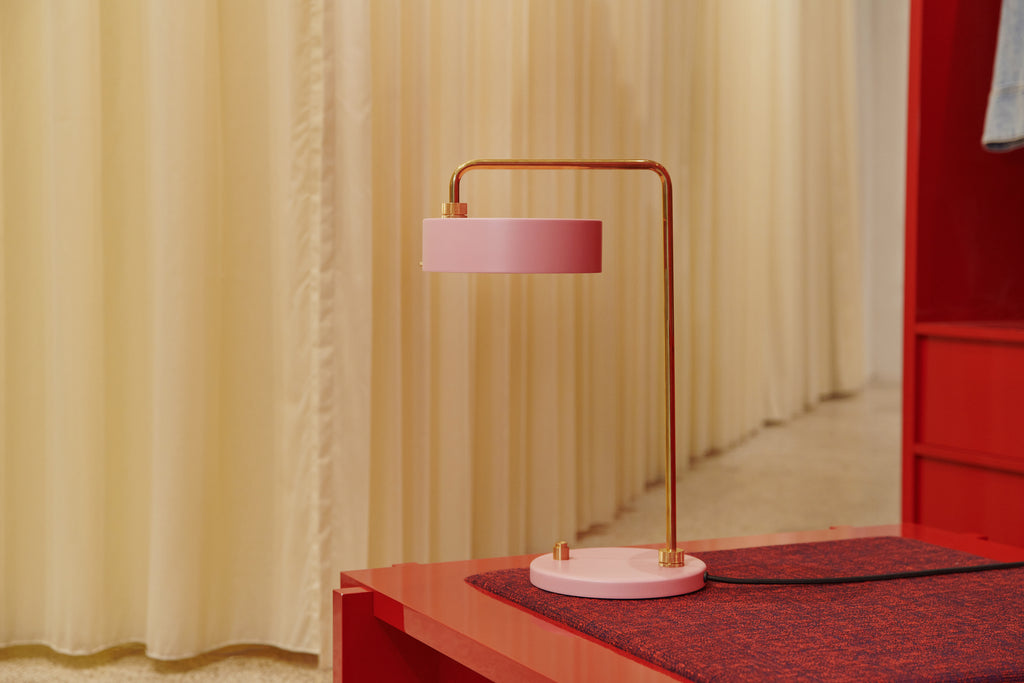 Petite Machine Table Lamp, Light Pink