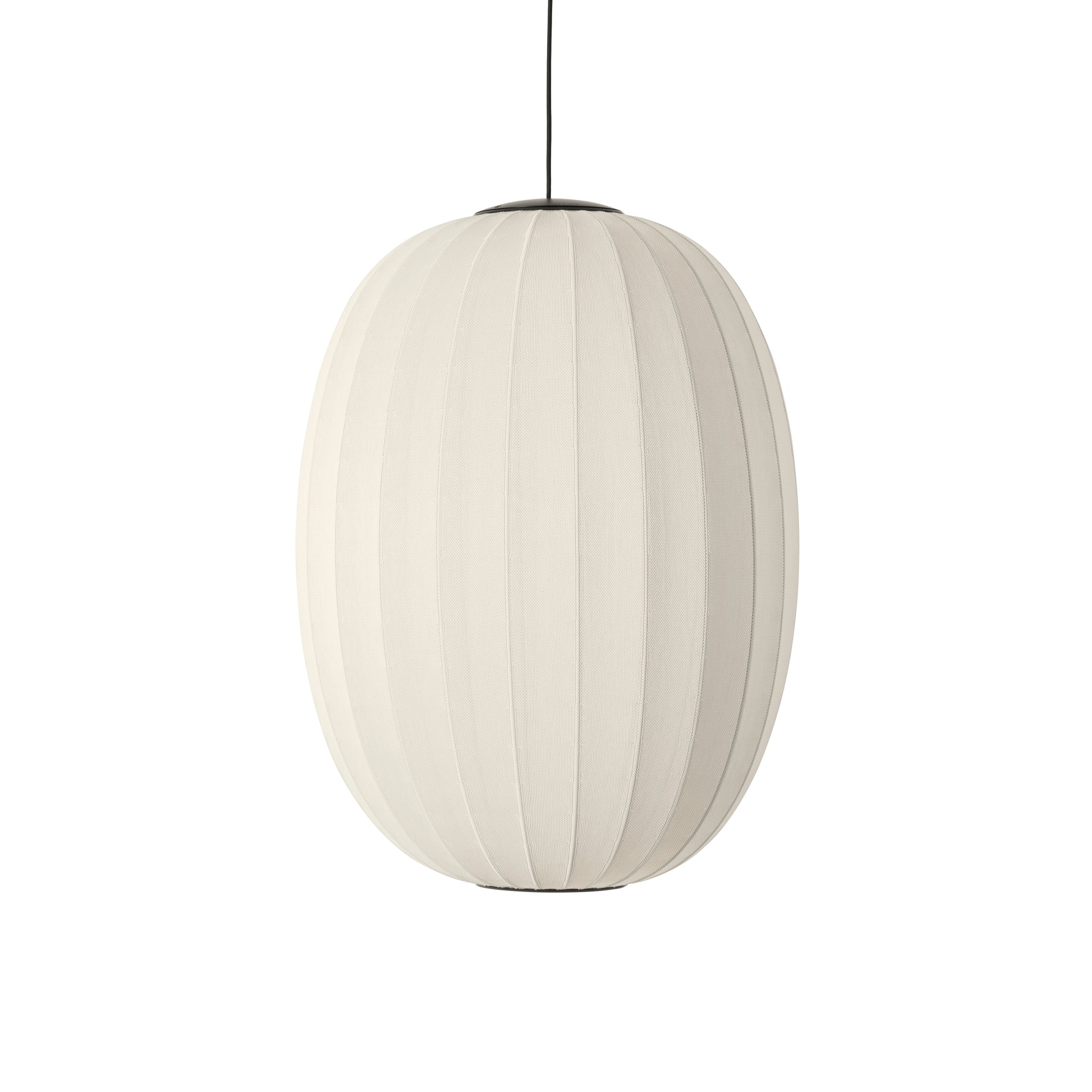 Knit-Wit 65 High Oval Pendant LED, Pearl White