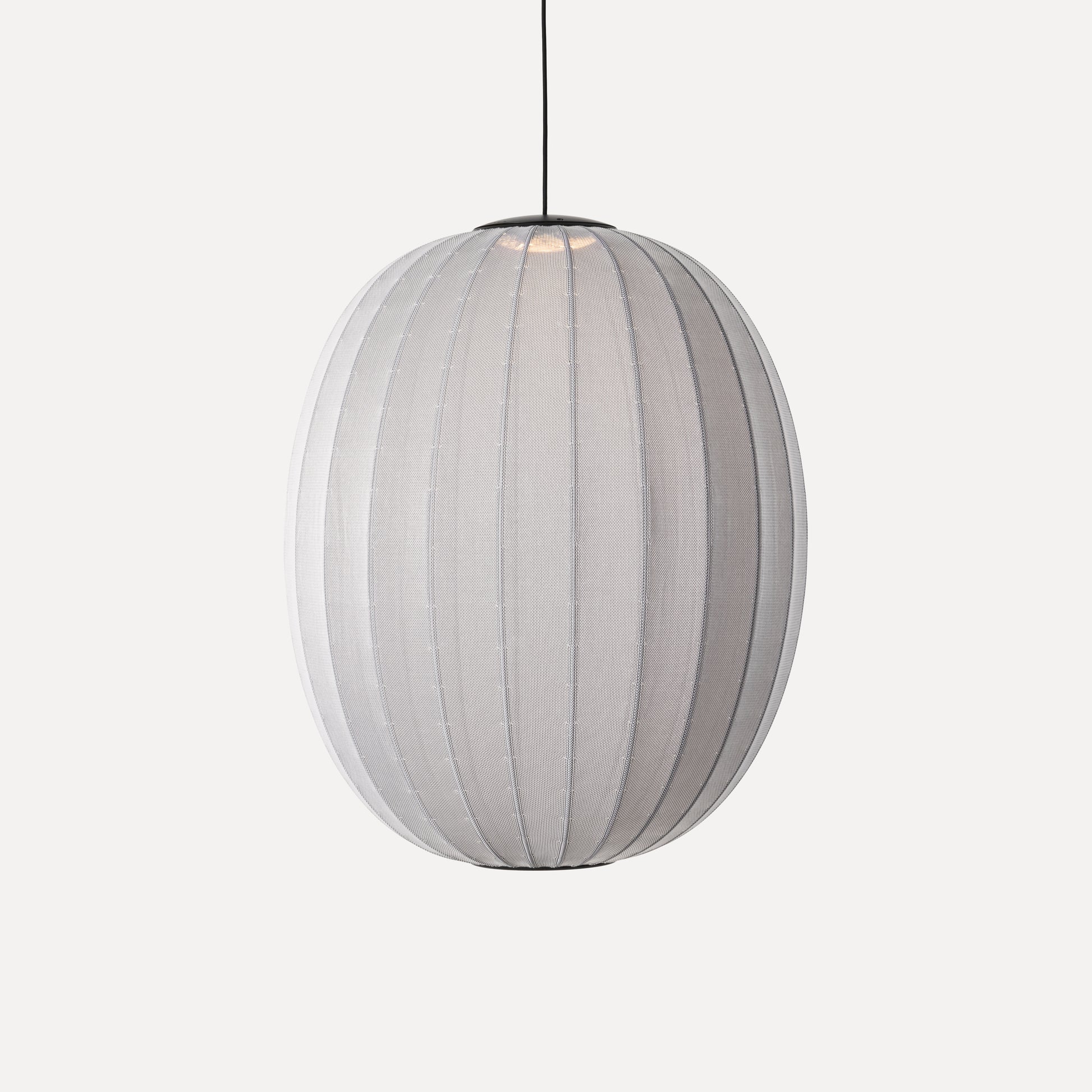 Knit-Wit 65 High Oval Pendant LED, Silver