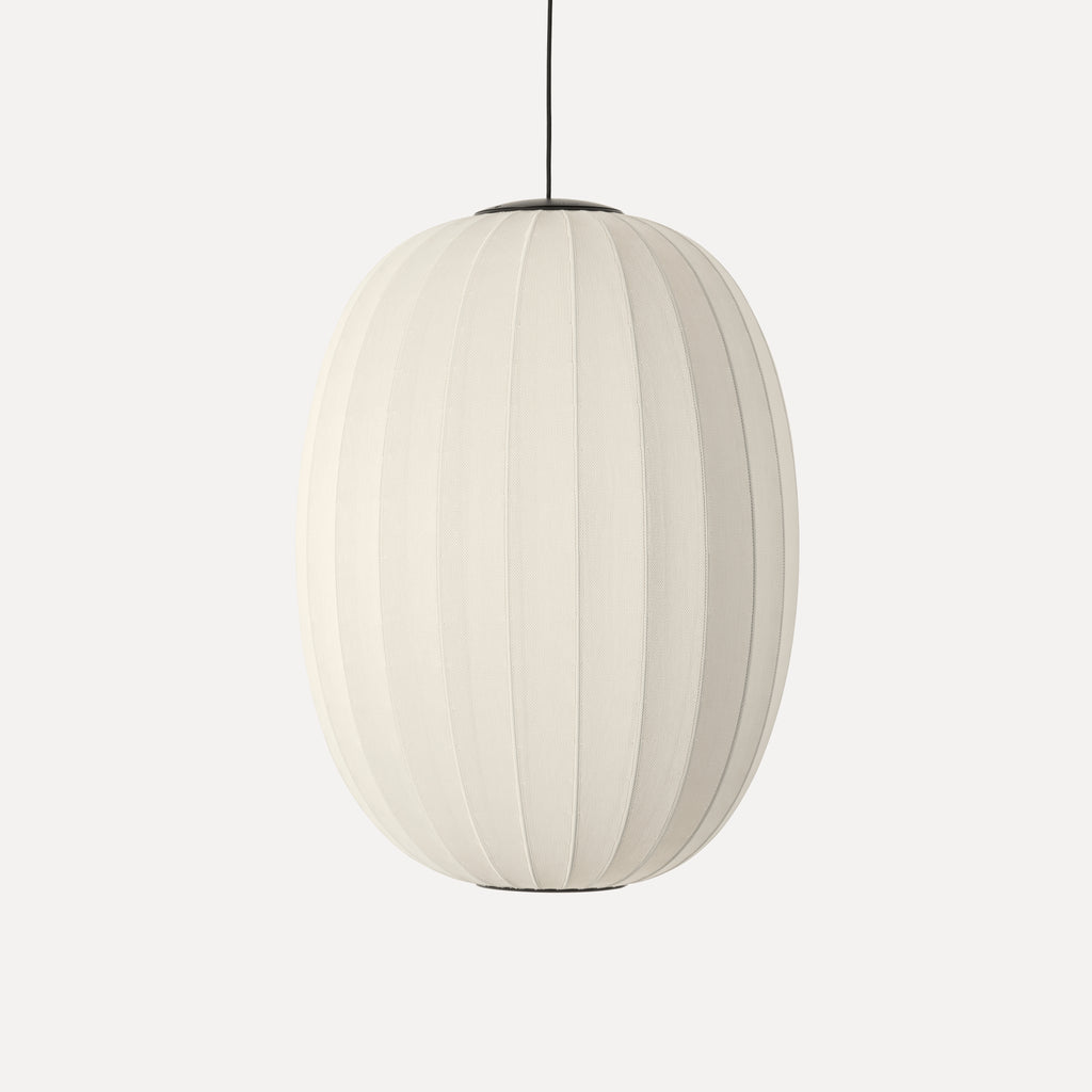 Knit-Wit 65 High Oval Pendant LED, Pearl White