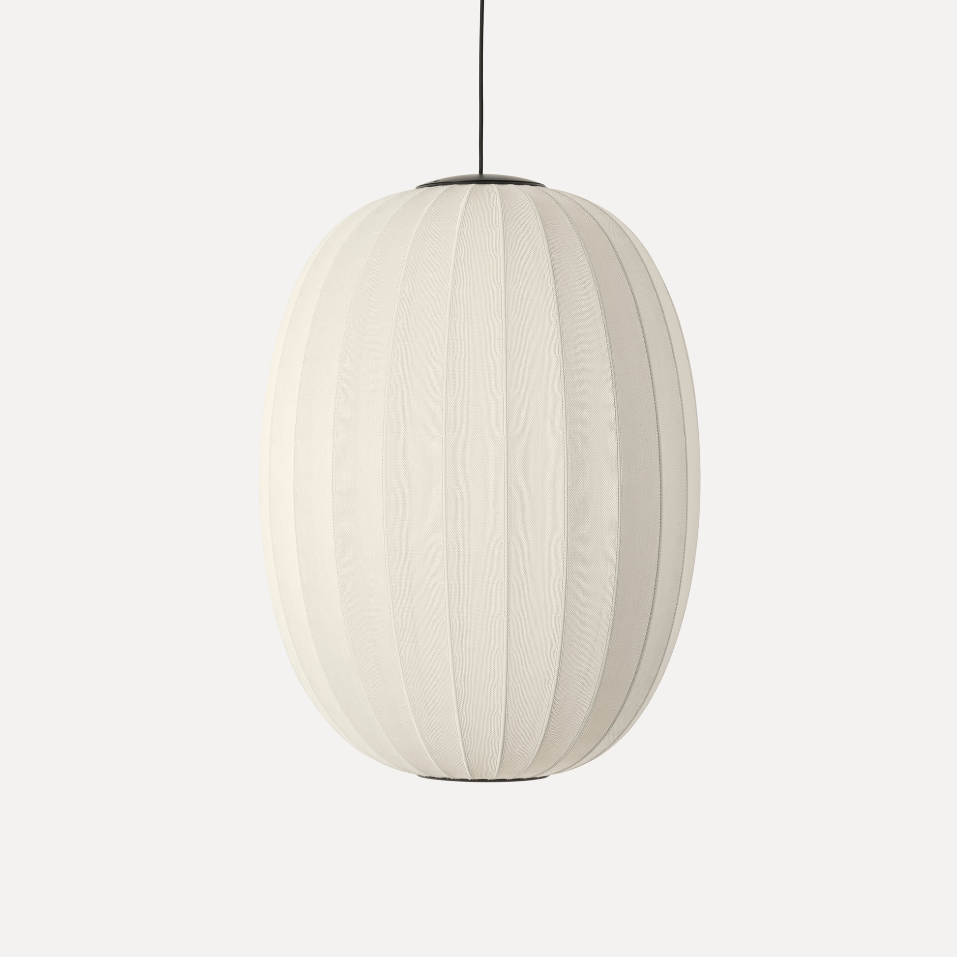 Knit-Wit 65 High Oval Pendant LED, Pearl White