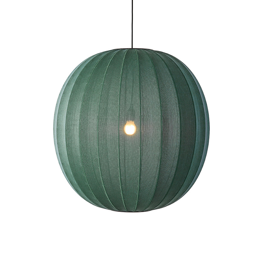 Knit-Wit 75 Round Pendant, Tweed Green