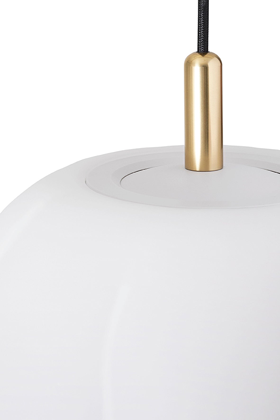 Pepo Pendant Medium Ø30 Brass Top, Opal