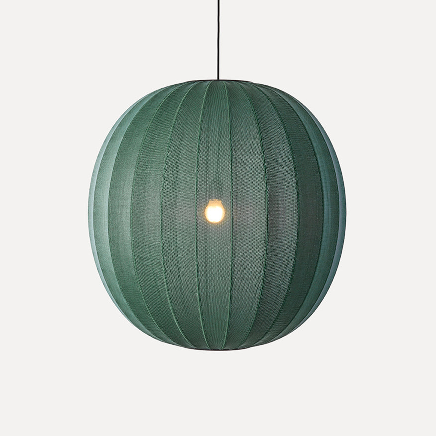 Knit-Wit 75 Round Pendant, Tweed Green