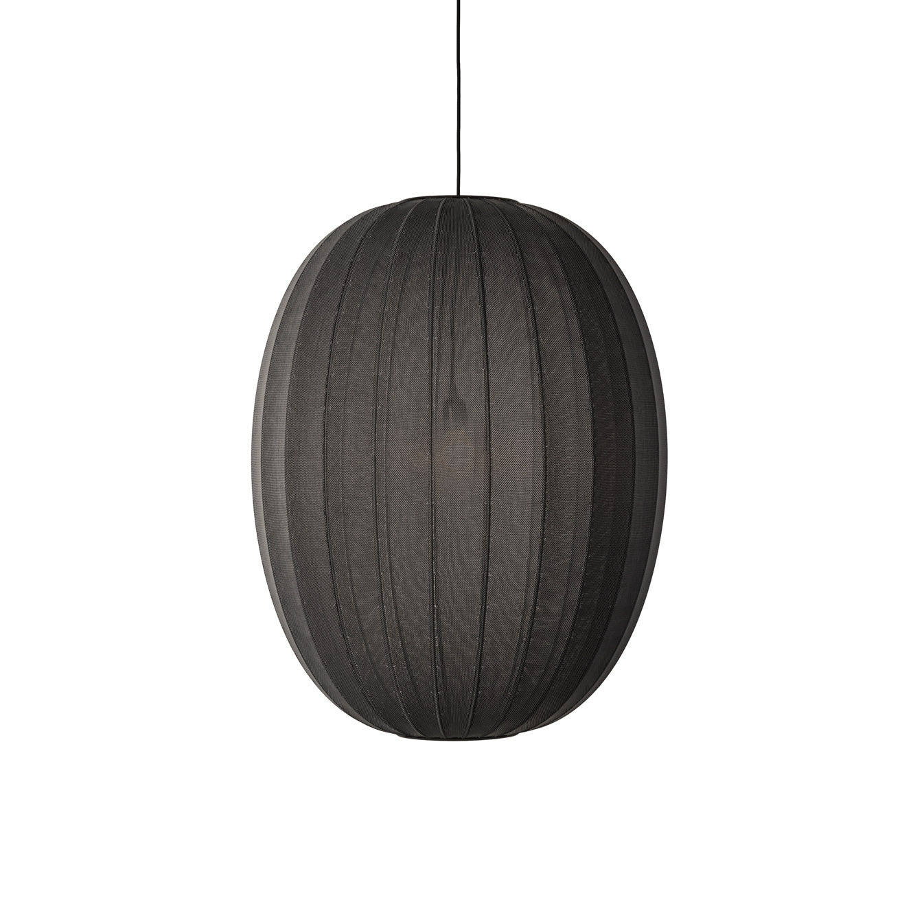 Knit-Wit 65 High Oval Pendant, Black