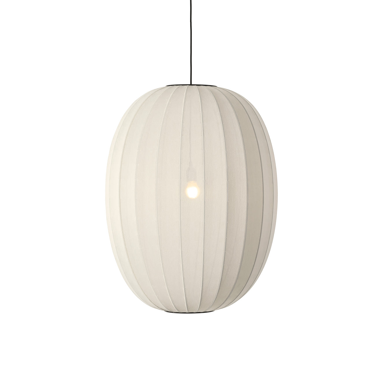 Knit-Wit 65 High Oval Pendant, Pearl White