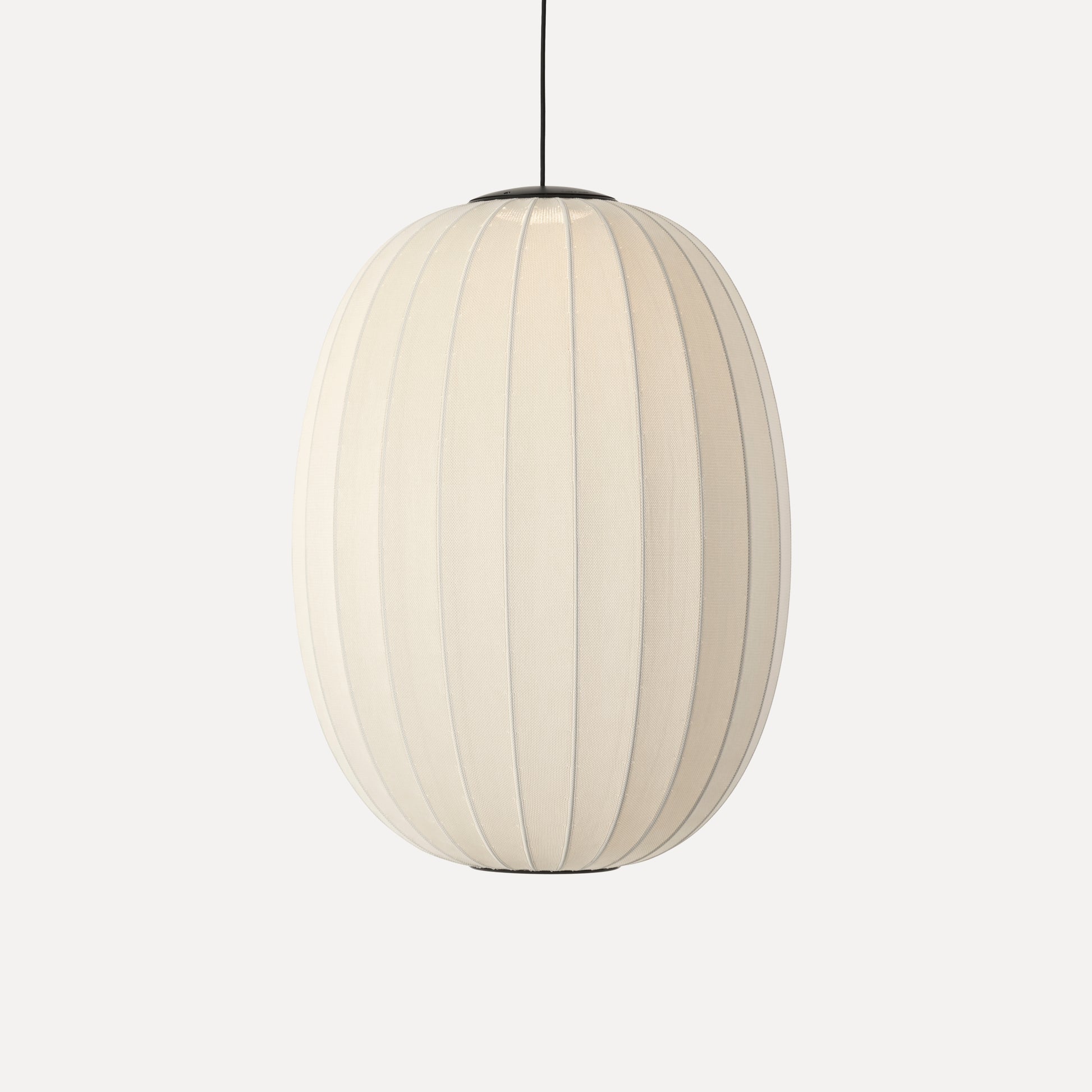 Knit-Wit 65 High Oval Pendant LED, Pearl White