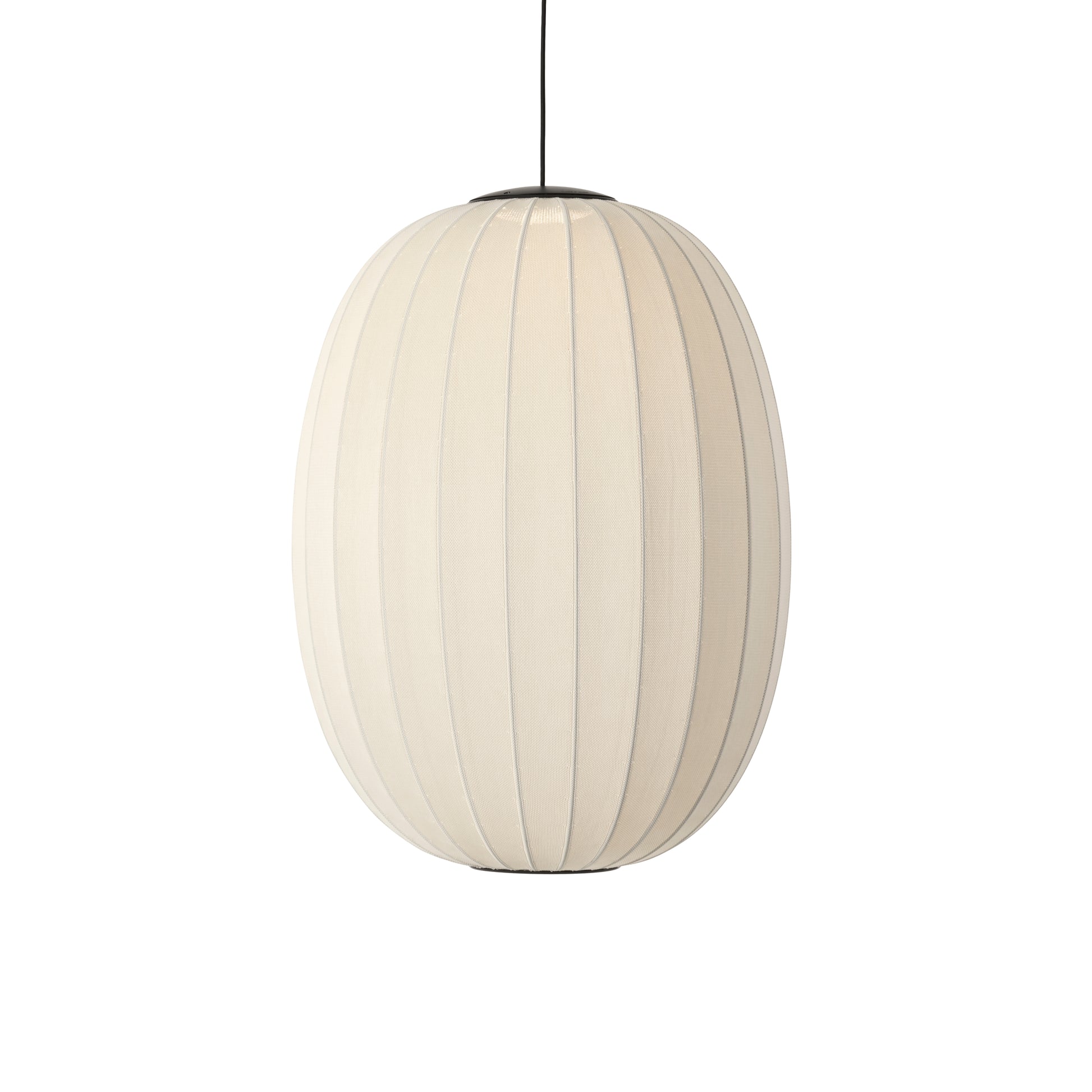 Knit-Wit 65 High Oval Pendant LED, Pearl White