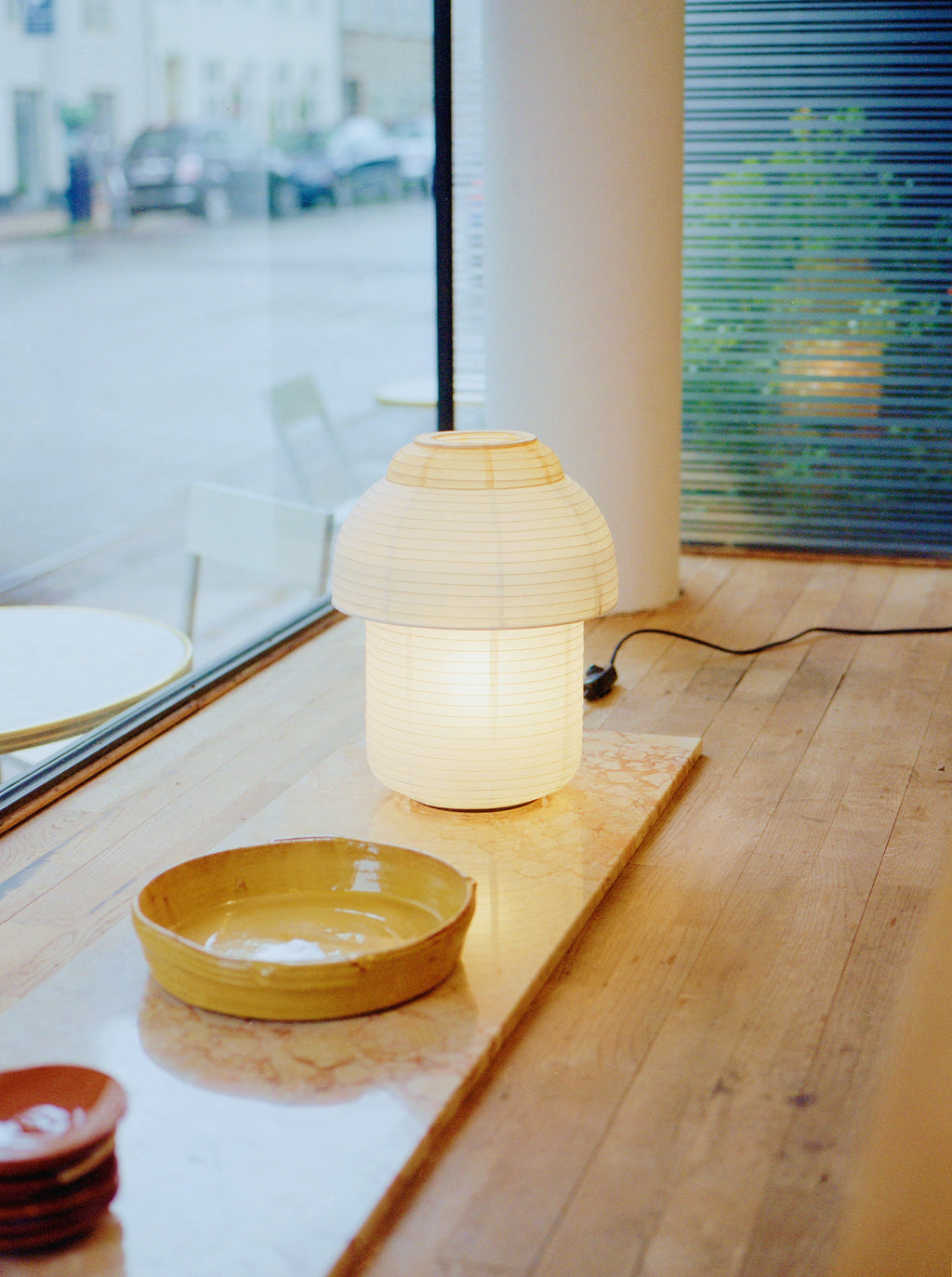 Papier Ø30 Double Table , Soft Yellow