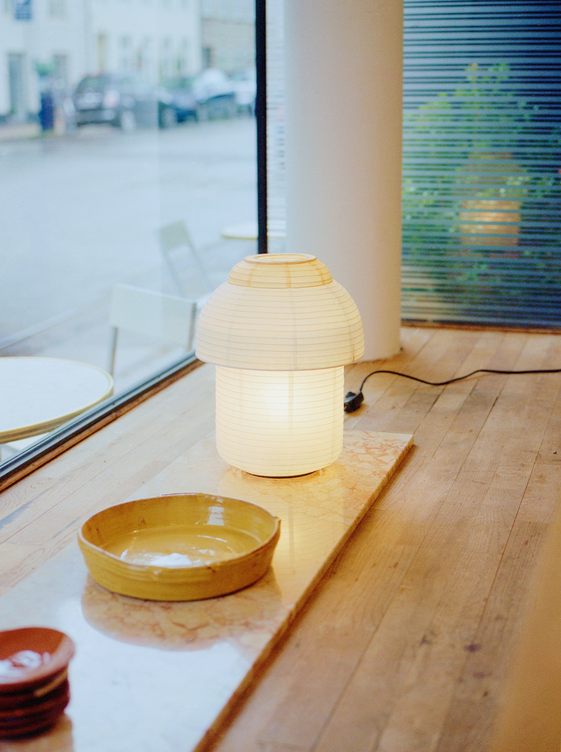 Papier Ø30 Double Table , Soft Yellow