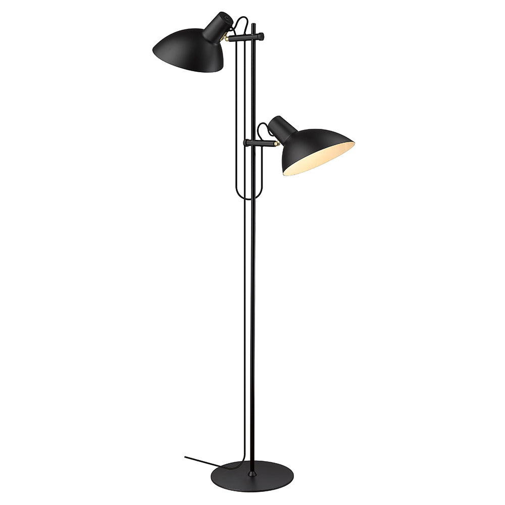 Metropole  2 Arme Sort Gulvlampe