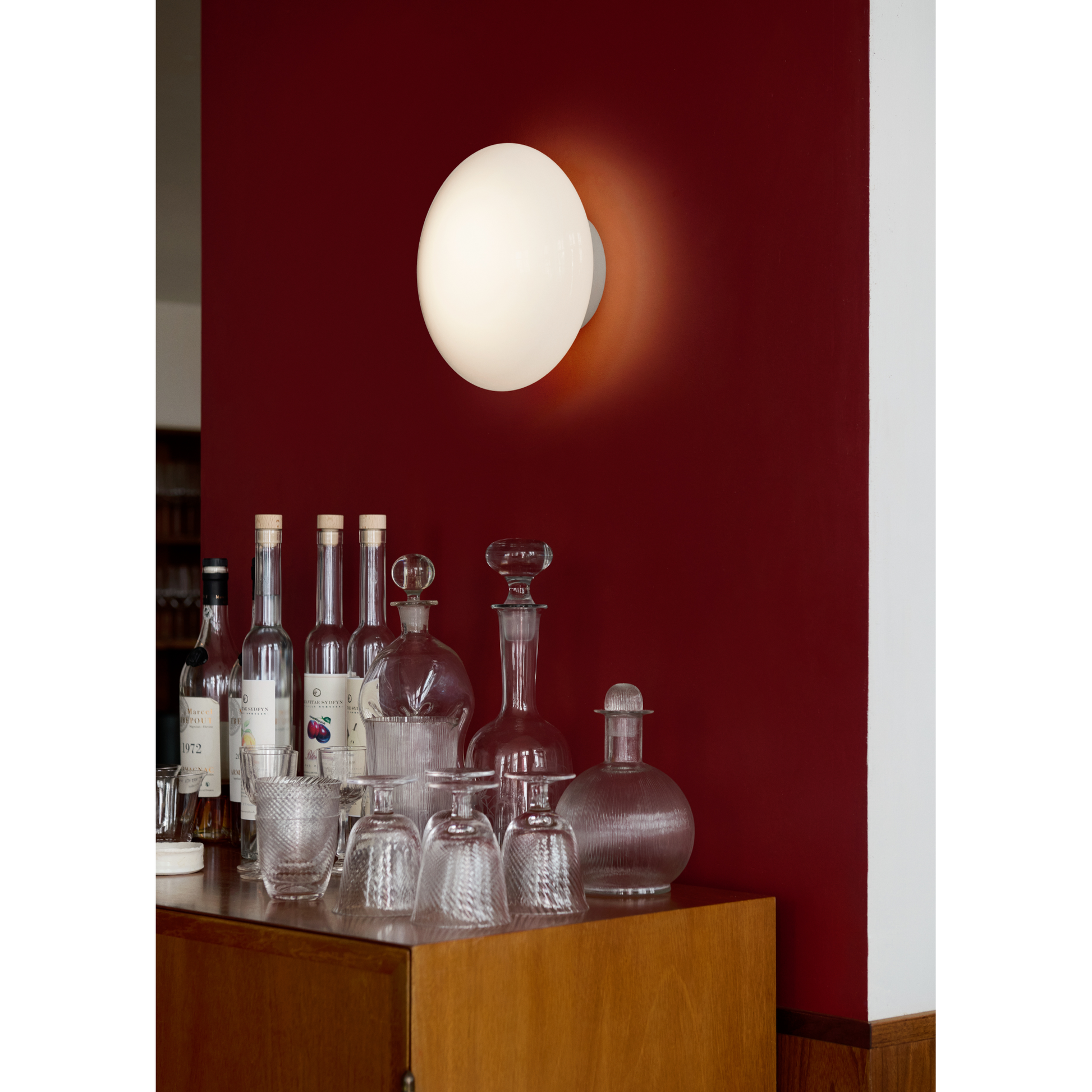 Mist AP22 Ø25 hvid base væg/loftlampe
