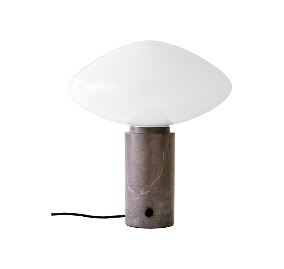 Mist AP17 glas grigio varm gråbrun bordlampe