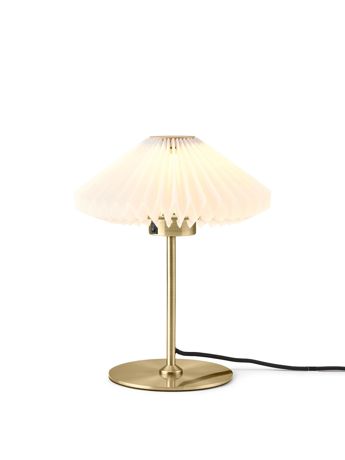 Paris Bordlampe Ø24 Hvid Antik Messing Lys Eg