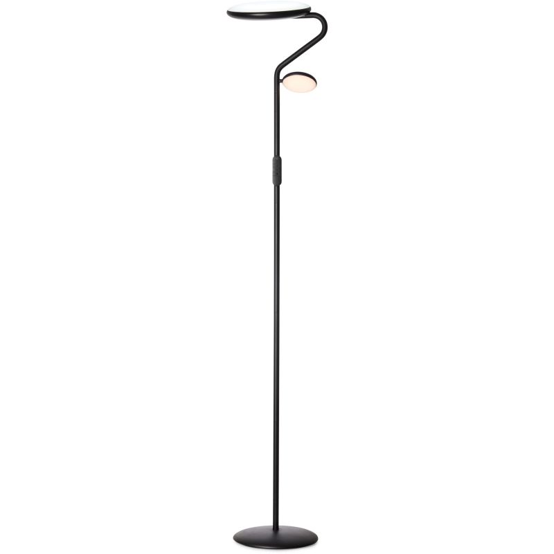 Slim uplight led sort gulvlampe