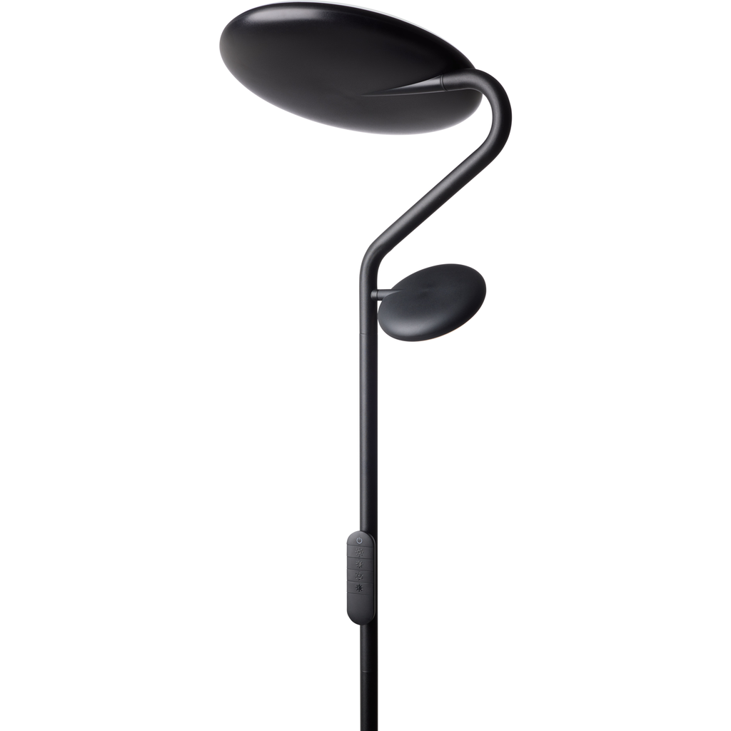 Slim uplight led sort gulvlampe