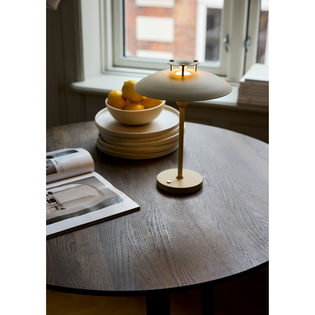 Stepp 1-2-3 creme transportabel bordlampe