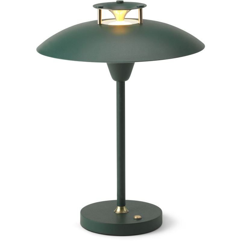 Stepp 1-2-3 mørk grøn transportabel bordlampe