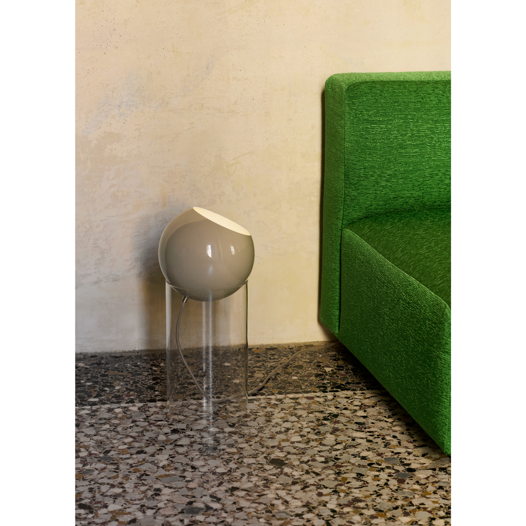 Topan VP14 base grå beige akryl guldlampe